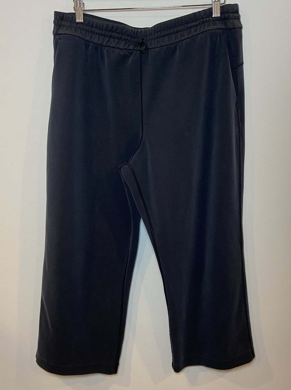 Lululemon Softstreme High Rise Wide Leg Cropped Pants Dark Gray 14